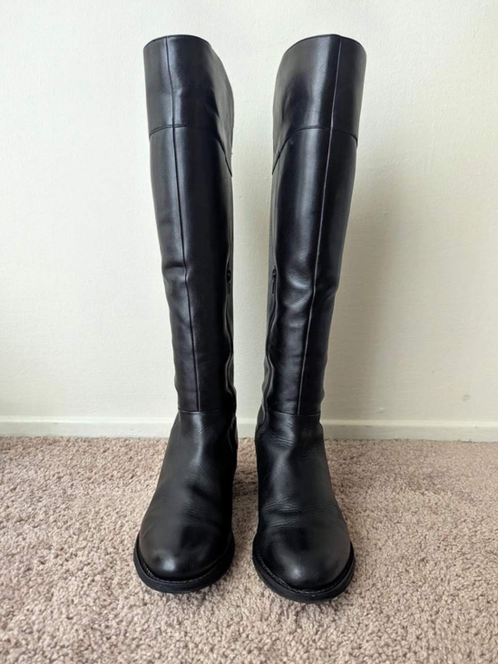 Steve Madden Marianne Women's Black Leather Over-the-Knee Boots US 8.5